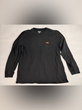 Pendleton Men's Deschutes Long Sleeve Crewneck Pocket Tee Black Men’s L